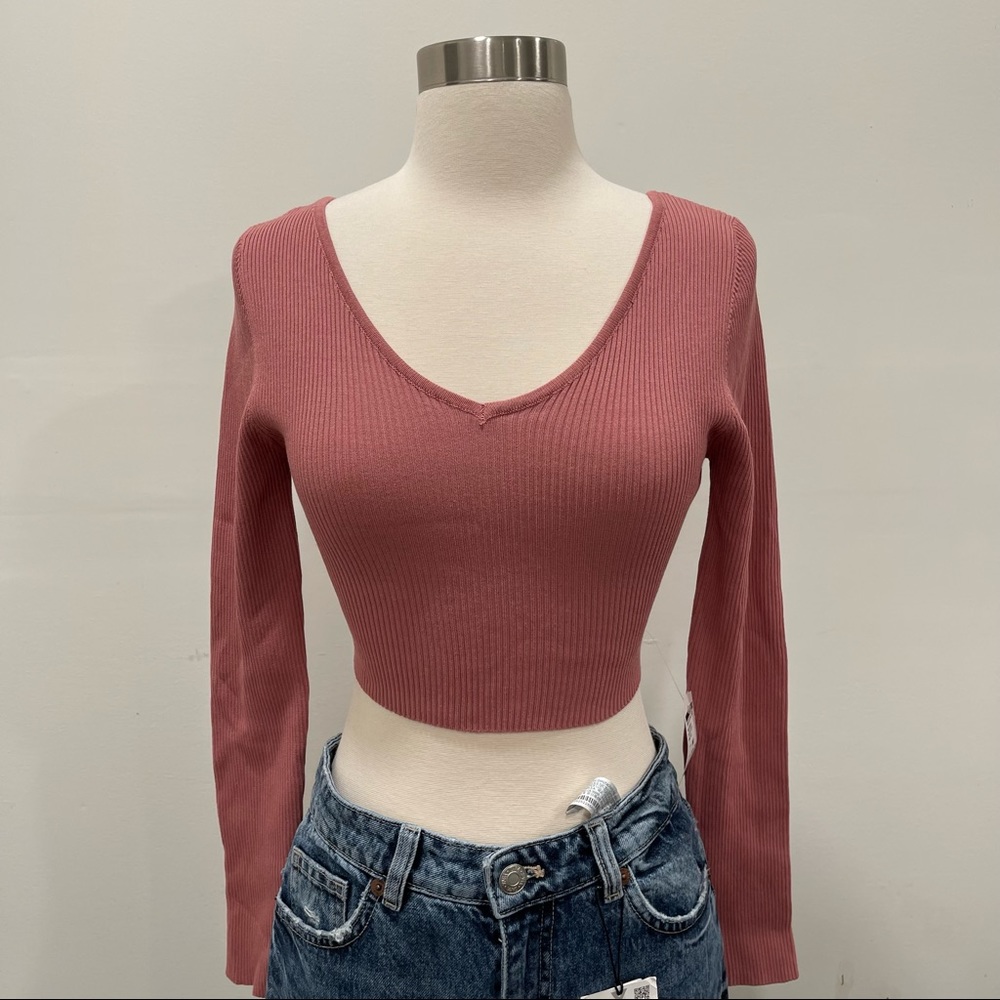 Mauve Ribbed Sweater